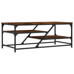 vidaXL Mesa de centro madera de ingeniería roble ahumado 100x49x40 cm