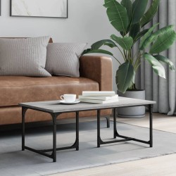 vidaXL Mesa de centro madera contrachapada gris Sonoma 90x50x35 cm