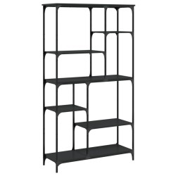 vidaXL Estantería madera de ingeniería y acero negro 99x35,5x176 cm