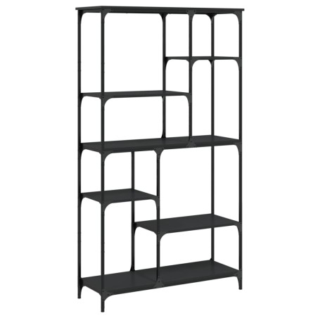 vidaXL Estantería madera de ingeniería y acero negro 99x35,5x176 cm
