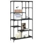 vidaXL Estantería madera de ingeniería y acero negro 99x35,5x176 cm