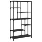 vidaXL Estantería madera de ingeniería y acero negro 99x35,5x176 cm