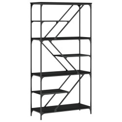 vidaXL Estantería madera de ingeniería y acero negro 99x35,5x176 cm
