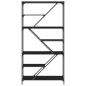 vidaXL Estantería madera de ingeniería y acero negro 99x35,5x176 cm vidaXL Estantería madera de ingeniería y acero negro 99x35,5x176 cm