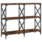 vidaXL Mesa consola madera de ingeniería roble ahumado 100x28x80,5 cm vidaXL Mesa consola madera de ingeniería roble ahumado 100x28x80,5 cm