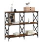 vidaXL Mesa consola madera de ingeniería roble ahumado 100x28x80,5 cm vidaXL Mesa consola madera de ingeniería roble ahumado 100x28x80,5 cm