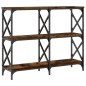 vidaXL Mesa consola madera de ingeniería roble ahumado 100x28x80,5 cm vidaXL Mesa consola madera de ingeniería roble ahumado 100x28x80,5 cm