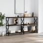 vidaXL Mesa consola madera de ingeniería marrón roble 156x28x80,5 cm