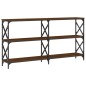vidaXL Mesa consola madera de ingeniería marrón roble 156x28x80,5 cm