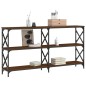 vidaXL Mesa consola madera de ingeniería marrón roble 156x28x80,5 cm