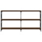 vidaXL Mesa consola madera de ingeniería marrón roble 156x28x80,5 cm