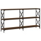 vidaXL Mesa consola madera de ingeniería marrón roble 156x28x80,5 cm