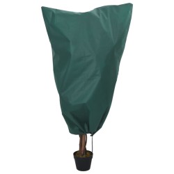 vidaXL Cubierta para plantas con cordón 4 uds 70 g/m² 0,8x0,8m