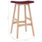 vidaXL Taburetes de cocina 2 unidades tela color vino tinto vidaXL Taburetes de cocina 2 unidades tela color vino tinto