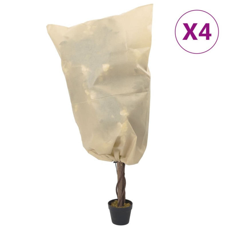 vidaXL Cubierta para plantas con cordón 4 uds 70 g/m² 0,8x1 m vidaXL Cubierta para plantas con cordón 4 uds 70 g/m² 0,8x1 m