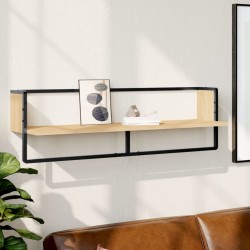 vidaXL Estante de pared con barra roble Sonoma 100x25x30 cm