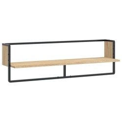 vidaXL Estante de pared con barra roble Sonoma 100x25x30 cm