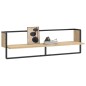 vidaXL Estante de pared con barra roble Sonoma 100x25x30 cm vidaXL Estante de pared con barra roble Sonoma 100x25x30 cm