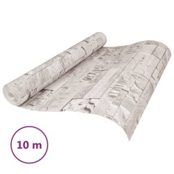 vidaXL Papel pintado de pared 3D aspecto piedra crema