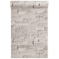 vidaXL Papel pintado de pared 3D aspecto piedra crema vidaXL Papel pintado de pared 3D aspecto piedra crema