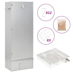 vidaXL Horno ahumador de BBQ con generador humo frío acero galvanizado