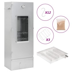 vidaXL Horno ahumador de BBQ con generador humo frío acero galvanizado
