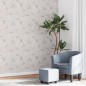 vidaXL Papel pintado de pared 3D estampado de flores gris vidaXL Papel pintado de pared 3D estampado de flores gris