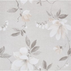 vidaXL Papel pintado de pared 3D estampado de flores gris