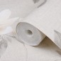vidaXL Papel pintado de pared 3D estampado de flores gris vidaXL Papel pintado de pared 3D estampado de flores gris