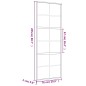 vidaXL Puerta corredera dorada de vidrio ESG transparente y aluminio