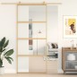 vidaXL Puerta corredera dorada de vidrio ESG transparente y aluminio vidaXL Puerta corredera dorada de vidrio ESG transparente y aluminio