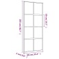 vidaXL Puerta corredera dorada de vidrio ESG transparente y aluminio