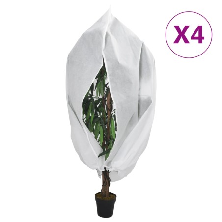 vidaXL Cubiertas para plantas con cremallera 4 uds 70 g/m² 3,93x3 m