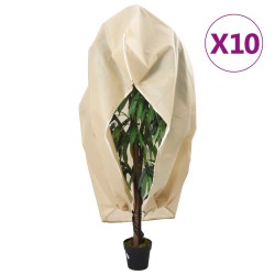 vidaXL Cubiertas para plantas con cremallera 10 uds 70 g/m² 2,36x2 m