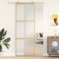 vidaXL Puerta corredera dorada vidrio ESG esmerilado aluminio 76x205cm vidaXL Puerta corredera dorada vidrio ESG esmerilado aluminio 76x205cm