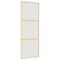 vidaXL Puerta corredera dorada vidrio ESG esmerilado aluminio 76x205cm vidaXL Puerta corredera dorada vidrio ESG esmerilado aluminio 76x205cm