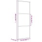 vidaXL Puerta corredera dorada vidrio ESG esmerilado aluminio 76x205cm vidaXL Puerta corredera dorada vidrio ESG esmerilado aluminio 76x205cm