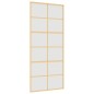 vidaXL Puerta corredera dorada vidrio ESG esmerilado aluminio 90x205cm vidaXL Puerta corredera dorada vidrio ESG esmerilado aluminio 90x205cm