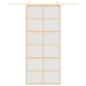 vidaXL Puerta corredera dorada vidrio ESG esmerilado aluminio 90x205cm vidaXL Puerta corredera dorada vidrio ESG esmerilado aluminio 90x205cm