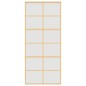 vidaXL Puerta corredera dorada vidrio ESG esmerilado aluminio 90x205cm vidaXL Puerta corredera dorada vidrio ESG esmerilado aluminio 90x205cm