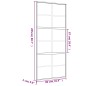 vidaXL Puerta corredera dorada vidrio ESG esmerilado aluminio 90x205cm vidaXL Puerta corredera dorada vidrio ESG esmerilado aluminio 90x205cm