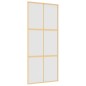 vidaXL Puerta corredera dorada vidrio ESG esmerilado aluminio 90x205cm vidaXL Puerta corredera dorada vidrio ESG esmerilado aluminio 90x205cm