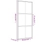vidaXL Puerta corredera dorada vidrio ESG esmerilado aluminio 90x205cm vidaXL Puerta corredera dorada vidrio ESG esmerilado aluminio 90x205cm