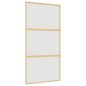 vidaXL Puerta corredera dorada de vidrio ESG esmerilado y aluminio vidaXL Puerta corredera dorada de vidrio ESG esmerilado y aluminio