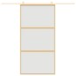 vidaXL Puerta corredera dorada de vidrio ESG esmerilado y aluminio vidaXL Puerta corredera dorada de vidrio ESG esmerilado y aluminio
