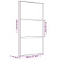 vidaXL Puerta corredera dorada de vidrio ESG esmerilado y aluminio vidaXL Puerta corredera dorada de vidrio ESG esmerilado y aluminio