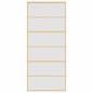 vidaXL Puerta corredera dorada vidrio ESG esmerilado aluminio 90x205cm