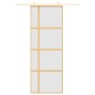 vidaXL Puerta corredera dorada vidrio ESG esmerilado aluminio 76x205cm vidaXL Puerta corredera dorada vidrio ESG esmerilado aluminio 76x205cm