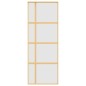 vidaXL Puerta corredera dorada vidrio ESG esmerilado aluminio 76x205cm vidaXL Puerta corredera dorada vidrio ESG esmerilado aluminio 76x205cm