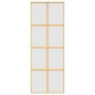 vidaXL Puerta corredera dorada vidrio ESG esmerilado aluminio 76x205cm vidaXL Puerta corredera dorada vidrio ESG esmerilado aluminio 76x205cm